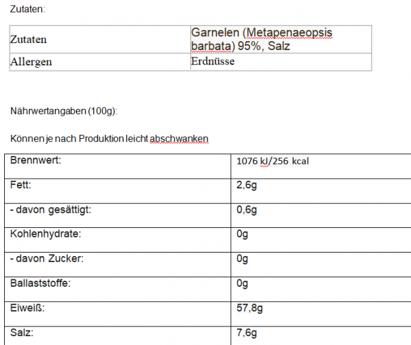 Getrocknete Garnelen (M) 100g Jefi